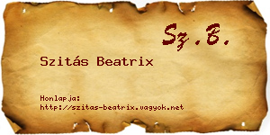 Szitás Beatrix névjegykártya